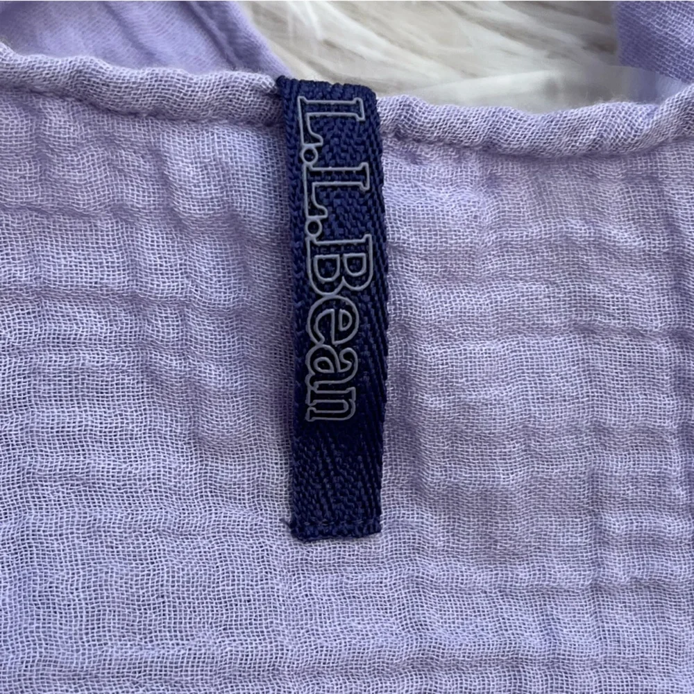 L.L. Bean French Lilac Purple Gauze Wrap Cover Up Lightweight Shawl - Picture 5 of 14